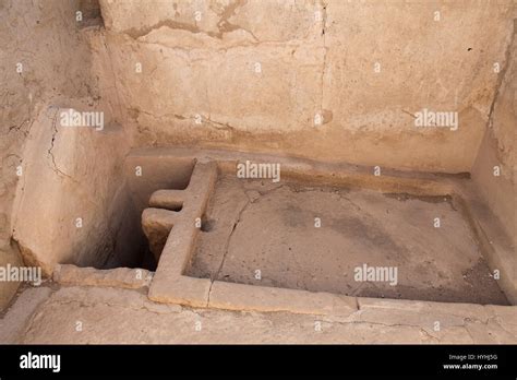 Ancient Egyptian toilet in the mortuary temple of Ramesses lll at ...