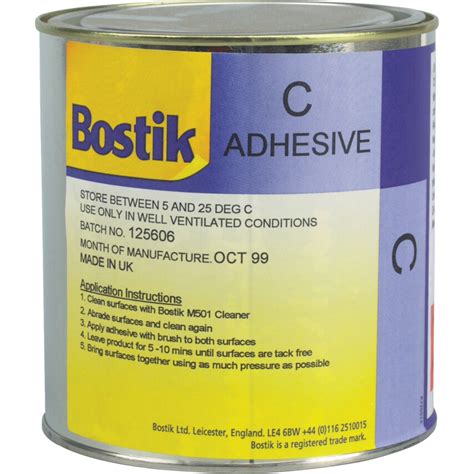 Bostik C BLACK G/P RUBBER/METAL ADHESIVE 5LTR 30608206 | Cromwell Tools