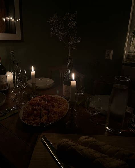 Candle lit dinner