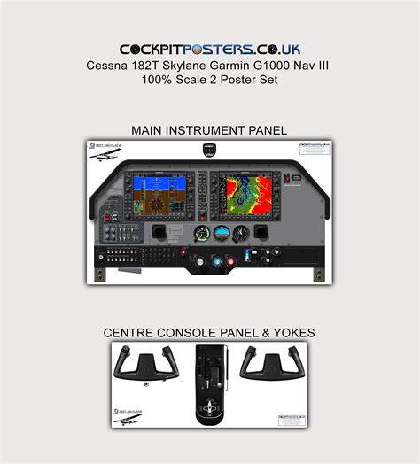 Cessna 182T G1000 Nav III Cockpit Poster - CockpitPosters.co.uk