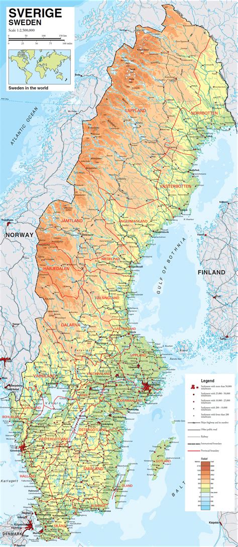 Maps of Sweden | Detailed map of Sweden in English | Tourist map of ...