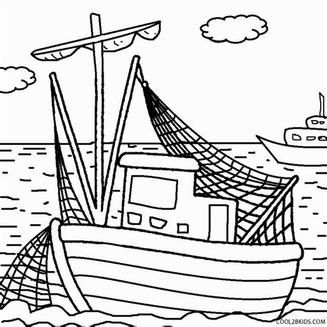 Printable Boat Coloring Pages