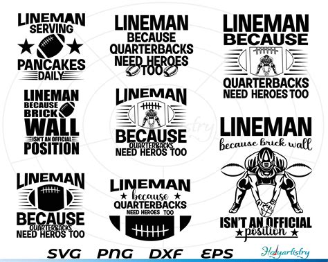 Football Lineman SVG Lineman Cutting File for Cricut Lineman - Etsy