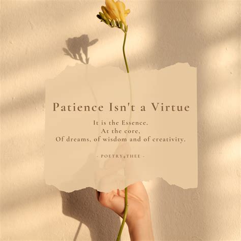 Patience Isn’t a Virtue – BlendedSpacePoets