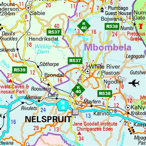 Mpumalanga Map by MapStudio | Avenza Maps