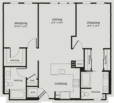 2 Bedroom Apartment Floor Plan With Dimensions | Floor Roma