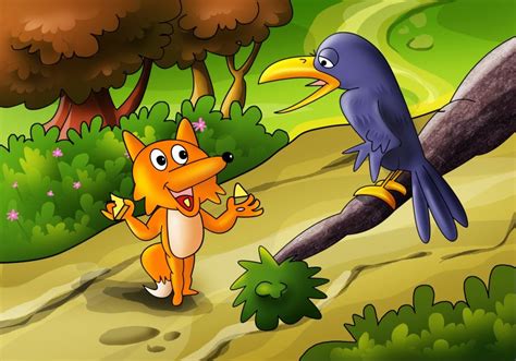 The Fox and The Crow - Panchatantra Story for kids | Crow pictures ...