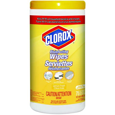 Clorox Commercial Solutions Disinfecting Wipes, Lemon Scent, 75/PK ...