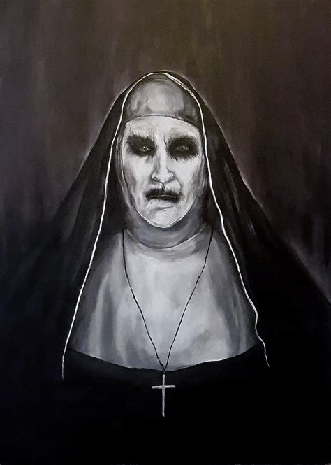 Original Painting 1:1 The Nun Valak 詭修女 Conjuring Annabelle | Etsy