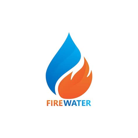 Premium Vector | Fire water logo template design vector, emblem, design ...