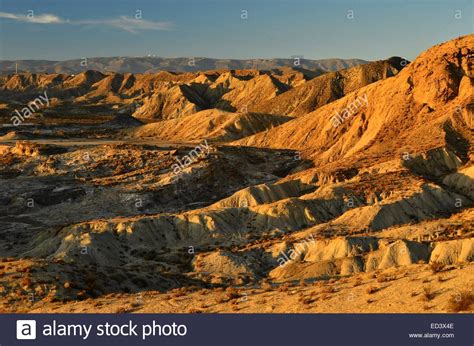 Badlands of Tabernas desert Almeria Southern Spain Europe Stock Photo ...