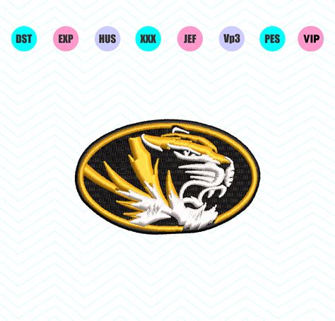 Missouri Tigers Logo Machine Embroidery Designs 3 Size- Instant ...