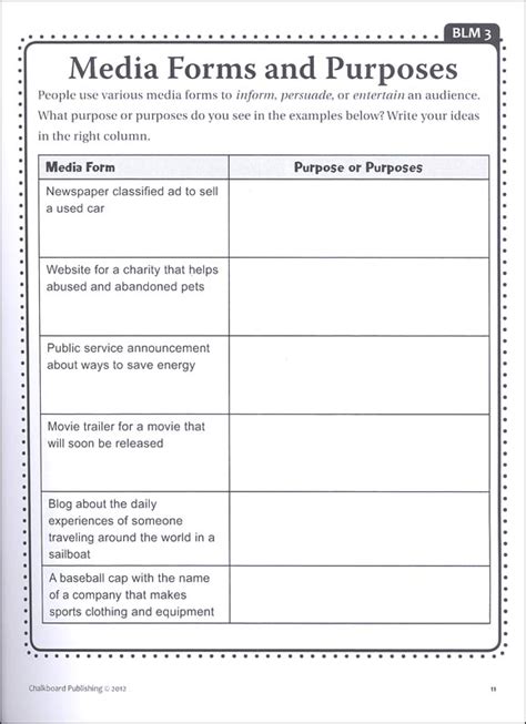 Media Literacy Activities Grades 4-6 | Chalkboard Publishing