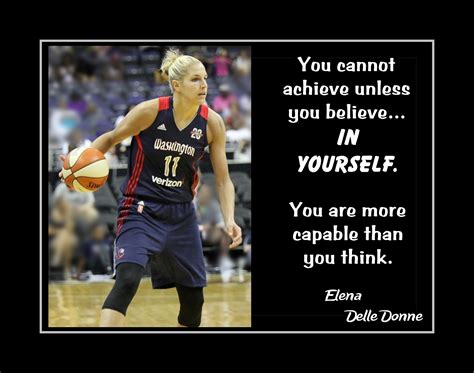 Motivational Girls Basketball Poster, Elena Delle Donne 'Believe ...