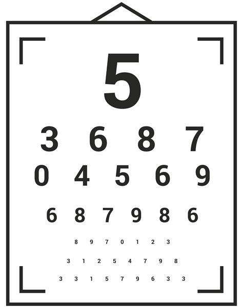 Printable Eye Chart Vision Test - Image to u