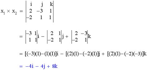 Cross Product of Vectors