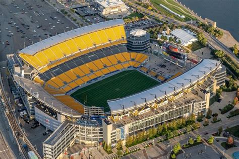 Aerial shot of Heinz Field in Pittsburgh Nfl Football Stadium, Sports ...