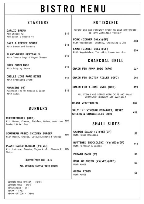 Menu 2023 - The Beach Hotel in Seaford | TheFork