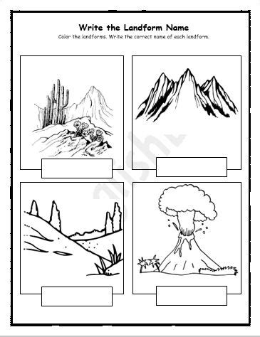 Landform Definitions Worksheet - Have Fun Teaching - Worksheets Library