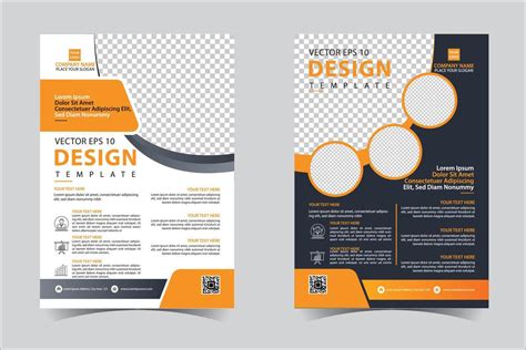 Orange and Black business annual report brochure flyer design template ...