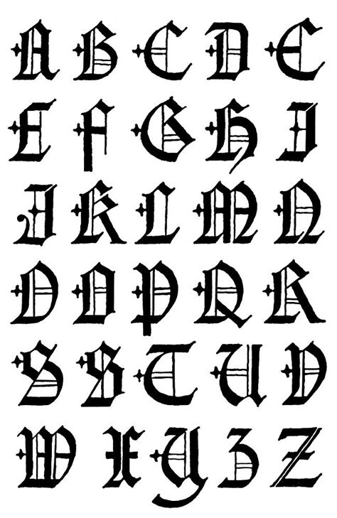 Gothic Letters A-Z :: English Gothic Capitals - 16th Century ...