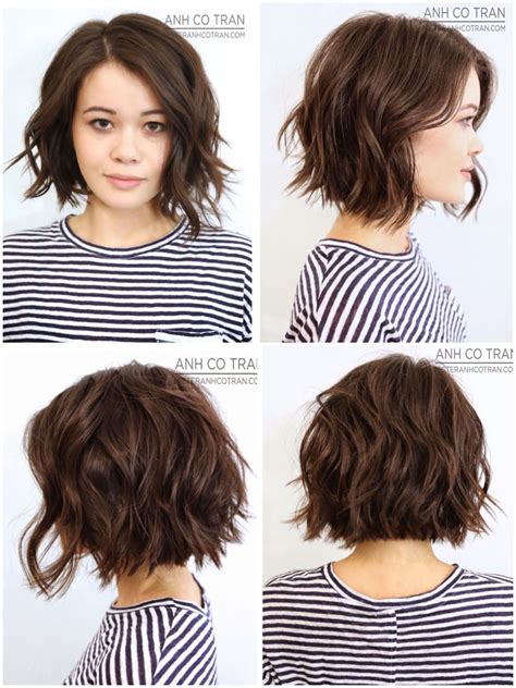 Short Layered Bob Hairstyles For Wavy Hair Front View - Wavy Haircut