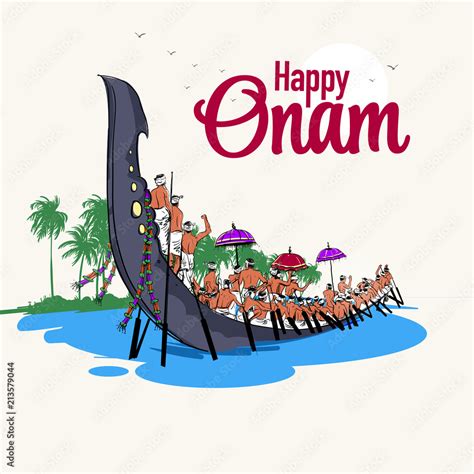 Onam South Indian Festival, Boat race, Vallam-kali kerala. Stock ...