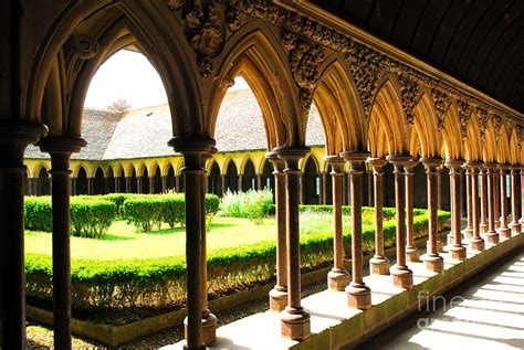 Mont Saint Michel Cloister Photograph by Elena Elisseeva - Pixels