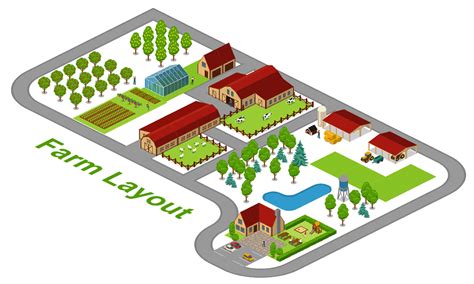 Farm. Let's create a countryside with farm buildings, vehicles, fields ...