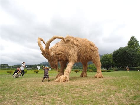 Massive Animals Made Out of Rice, Straw and Rope Hold Court During the ...