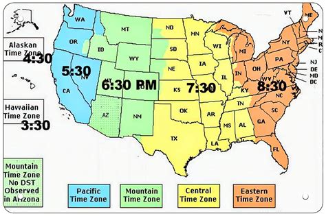 Usa Time Zones Map