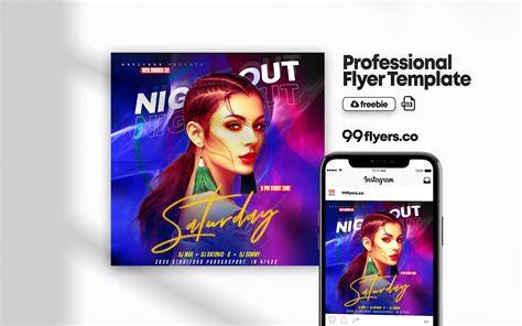 Night Out Party PSD Flyer Template - 99Flyers