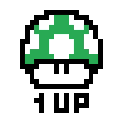 pixel art 1 up