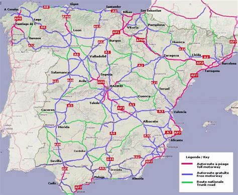 Spain motorway map route planner – Artofit