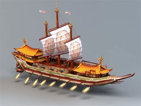 Ancient Chinese Ship 3D model - Download Free 3D models