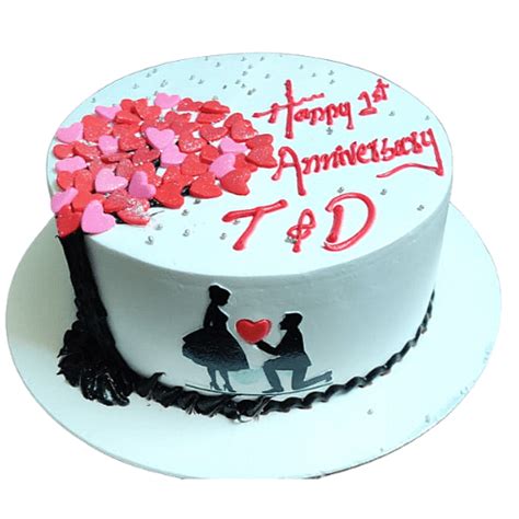 Couple 1st Anniversary Cake In Delhi NCR | Doorstep Cake