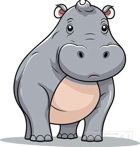 Zettelhalter Nilpferd Clipart