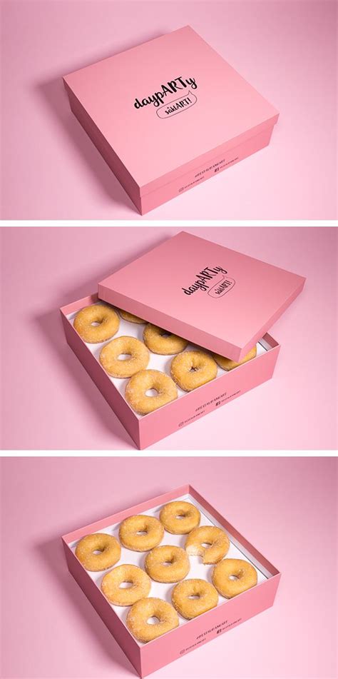 Pink donut box