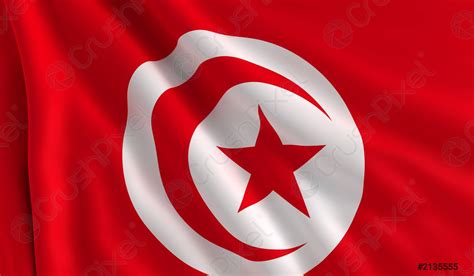 Flag of Tunisia - stock photo 2135555 | Crushpixel