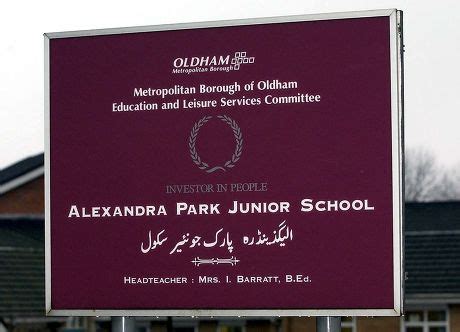 Alexandra Park Junior School Sign Oldham Editorial Stock Photo - Stock ...