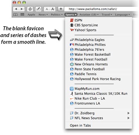 Separators for Safari bookmarks bar • Packafoma Post