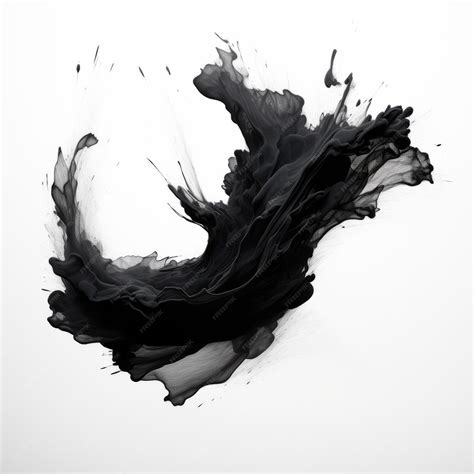 Premium AI Image | Abstract Black Photoshop Brush on Plain White Background