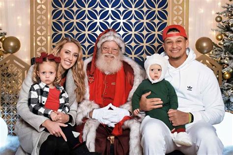 Patrick and Brittany Mahomes Bring Their Two Kids to Meet Santa Claus ...