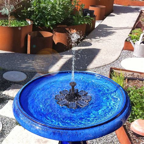 FEELLE Solar Powered Fountain Pump 8V 1.6W Solar Panel Floating Water ...