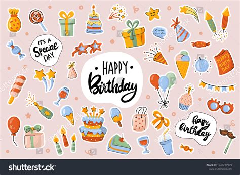 Happy Birthday Sticker: Over 95,427 Royalty-Free Licensable Stock ...