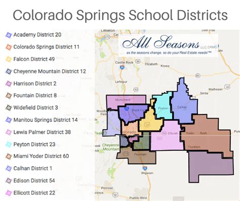 Colorado Springs School District Map - Winter 2024 Forecast