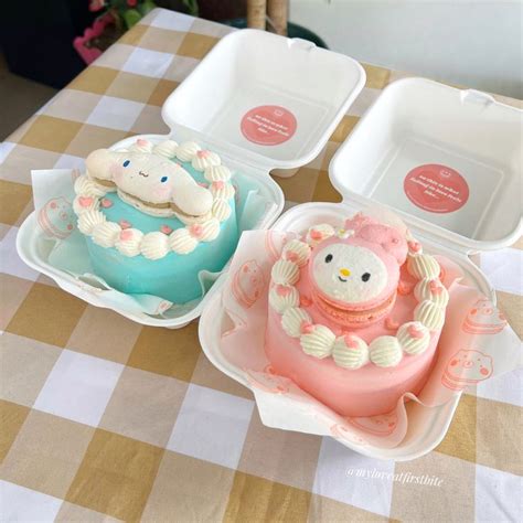 Cinnamoroll and My Melody Lunchbox Cakes | Chiffon cake, Cake, Coffee ...