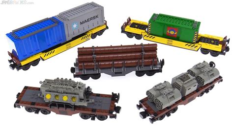 Five new custom LEGO train flatcar MOCs - YouTube