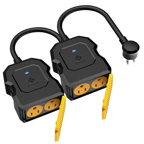 ETEKCITY Smart Outdoor WiFi Outlet Plug (2-Pack) Black EDESORECSUS0006 ...