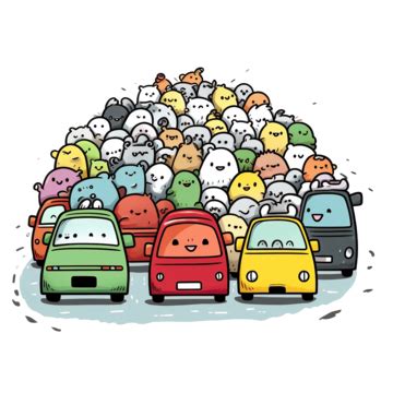 Traffic Jam Traffic Jam Cartoon Doodle Kawaii Anime Coloring Page Cute ...